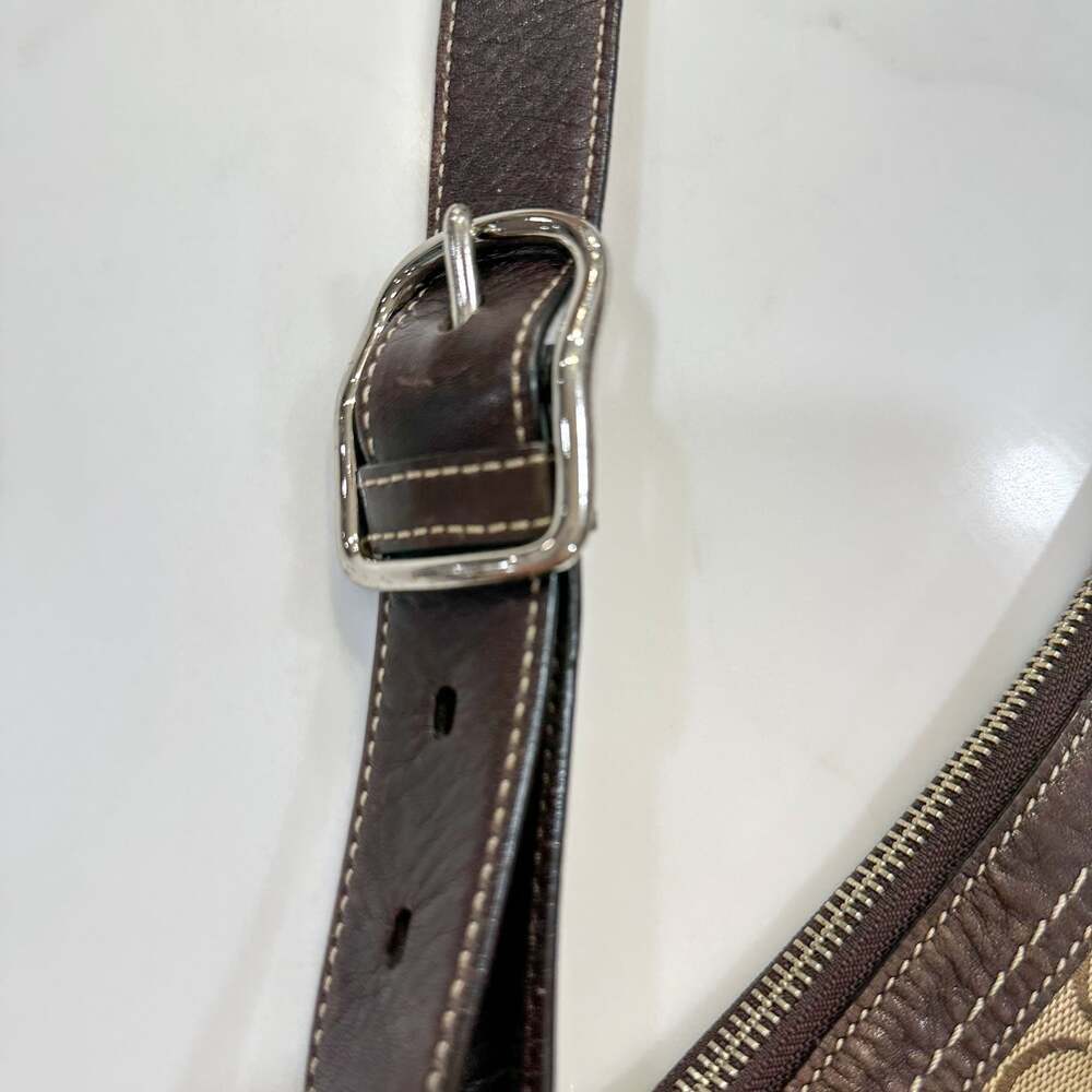 Coach Chelsea Signature Brown Canvas Hobo Shoulder Bag Y2K - Picture 8 of 14